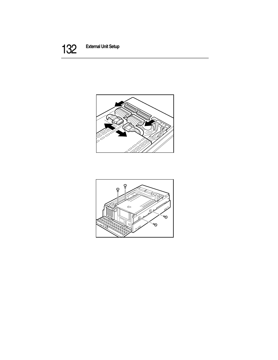 6 remove the power and signal cables, Removing the cables, 7 remove four screws that fix the scsi device | Removing the screws | Toshiba Magnia Z300 User Manual | Page 154 / 270