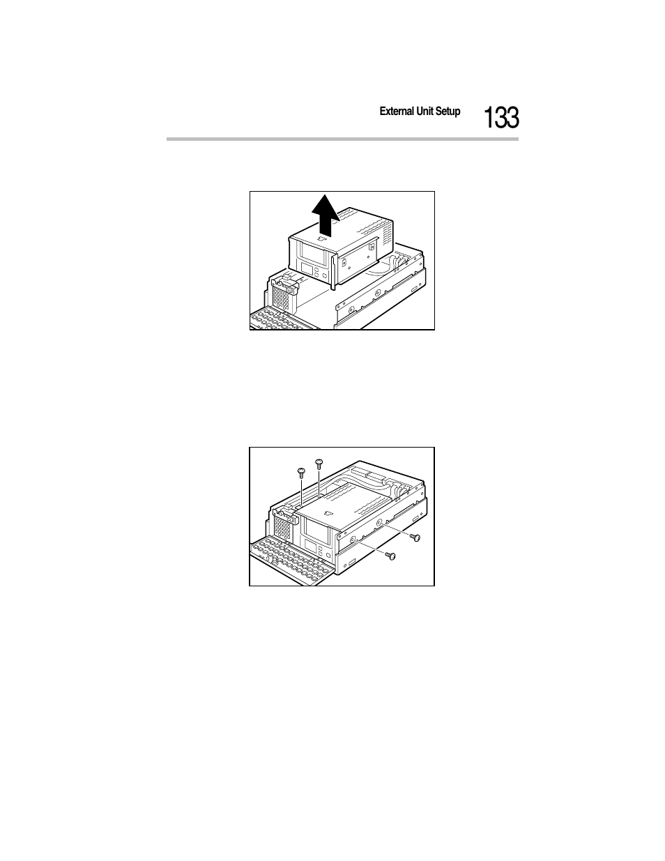 8 pull out the scsi device completely, Remove the scsi device, 10 insert the scsi device into the unit | 11 attach the four screws and fix the scsi device, Installing the scsi device | Toshiba Magnia Z300 User Manual | Page 155 / 270
