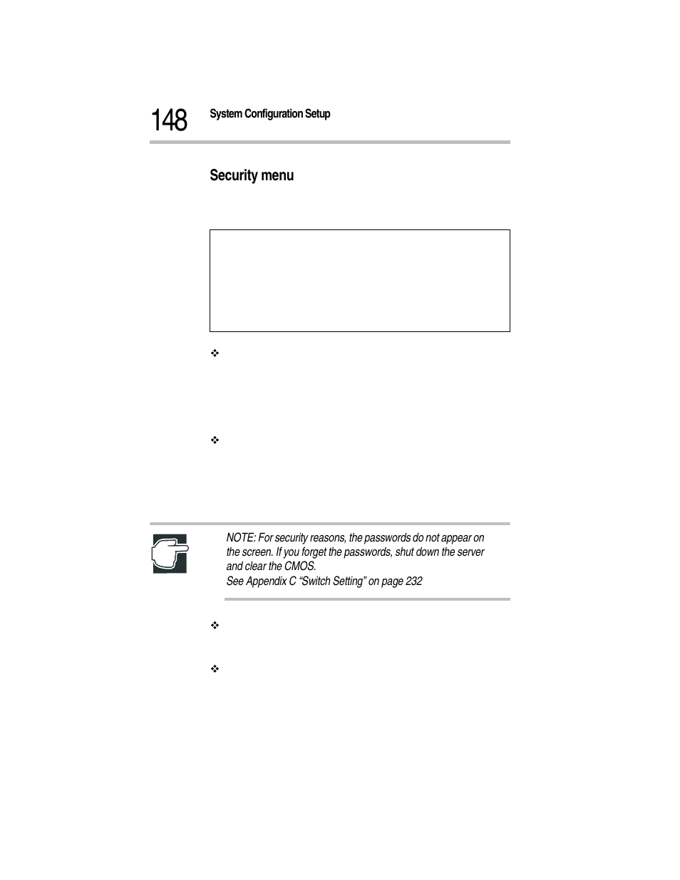 Security menu | Toshiba Magnia Z300 User Manual | Page 170 / 270