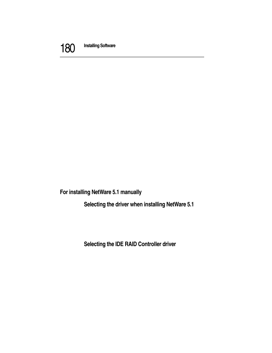 6 restart the system, For installing netware 5.1 manually, Selecting the driver when installing netware 5.1 | Selecting the ide raid controller driver | Toshiba Magnia Z300 User Manual | Page 202 / 270