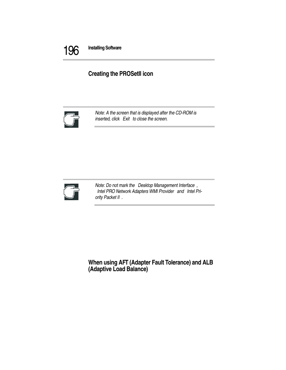 Creating the prosetii icon, 4 click “information” æ“next, 5 click “setup complete” æ “finish | 6 reboot the server | Toshiba Magnia Z300 User Manual | Page 218 / 270