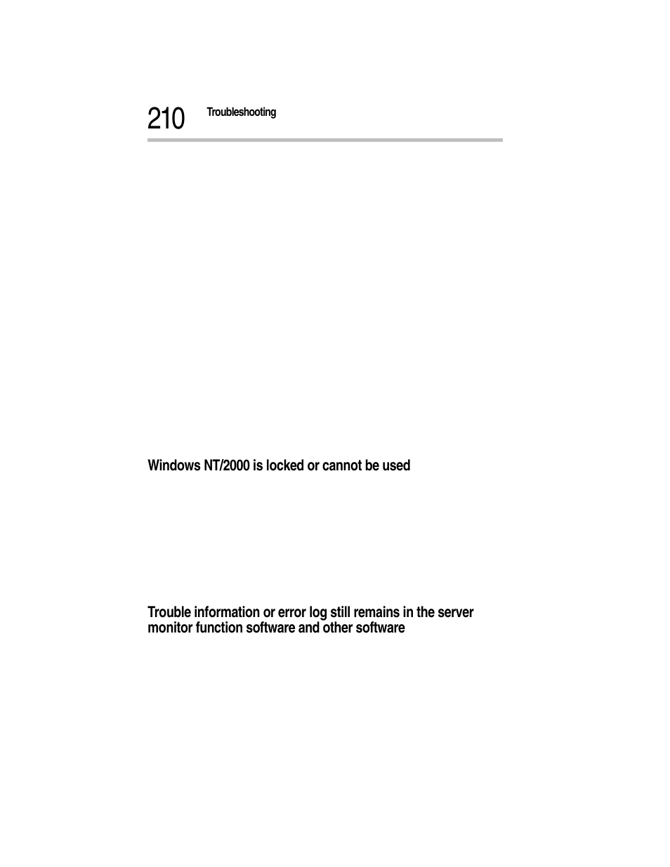 1 are all cables firmly and properly connected, Windows nt/2000 is locked or cannot be used, Monitor function software and other software | Toshiba Magnia Z300 User Manual | Page 232 / 270