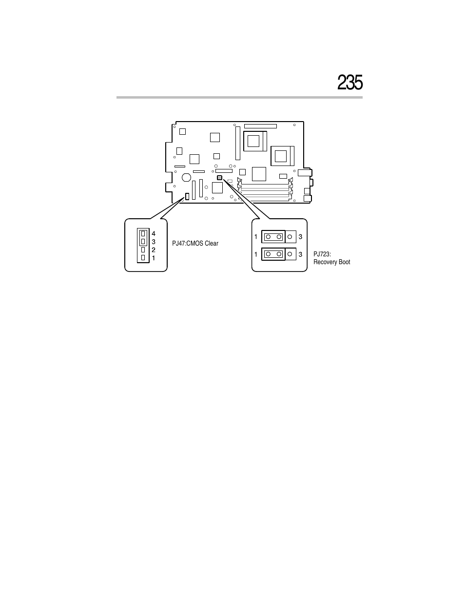 Default jumper switch settings | Toshiba Magnia Z300 User Manual | Page 257 / 270