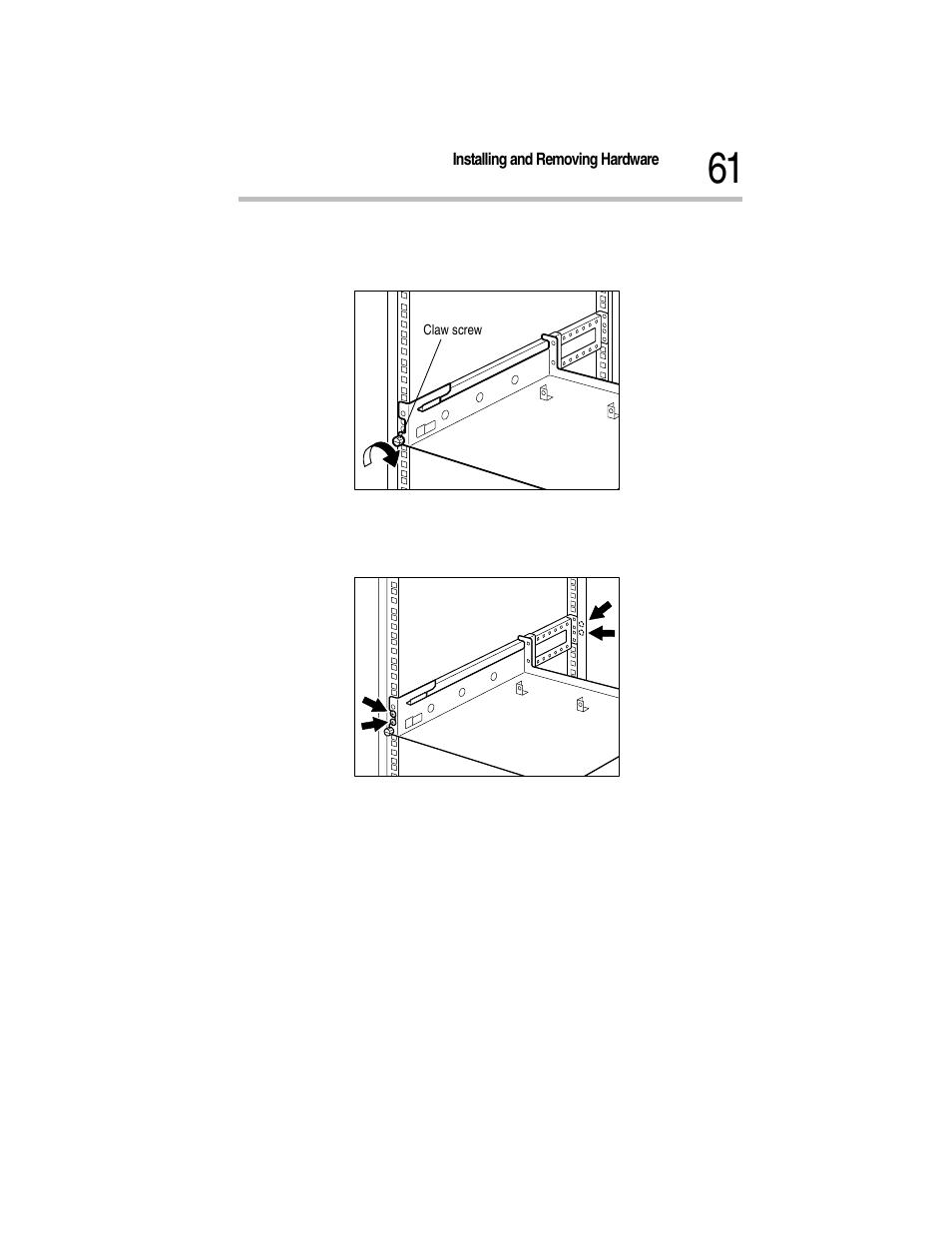 Fix the base assembly, Fix rails | Toshiba Magnia Z300 User Manual | Page 83 / 270