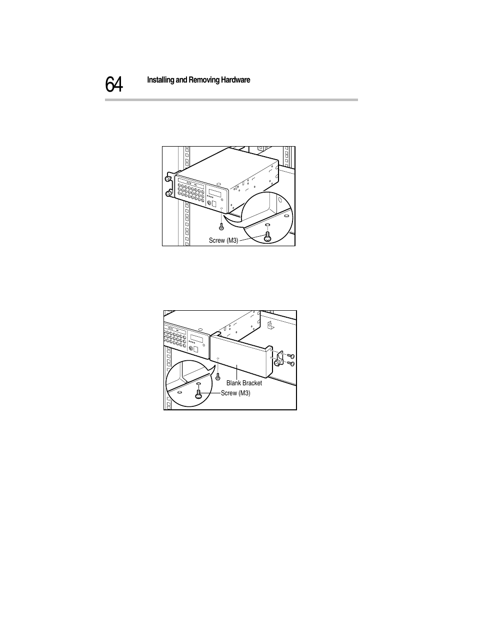 Fixing the server housing, Fixing the blank bracket | Toshiba Magnia Z300 User Manual | Page 86 / 270
