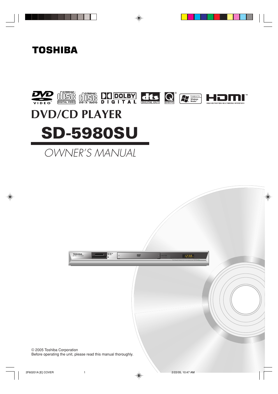 Toshiba SD-5980SU User Manual | 48 pages