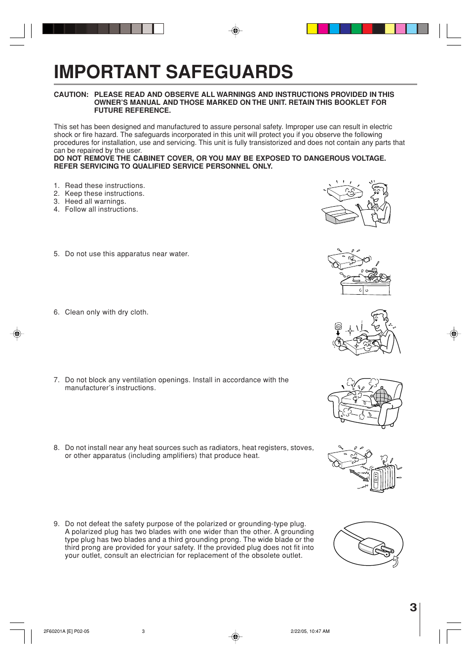 Important safeguards | Toshiba SD-5980SU User Manual | Page 3 / 48