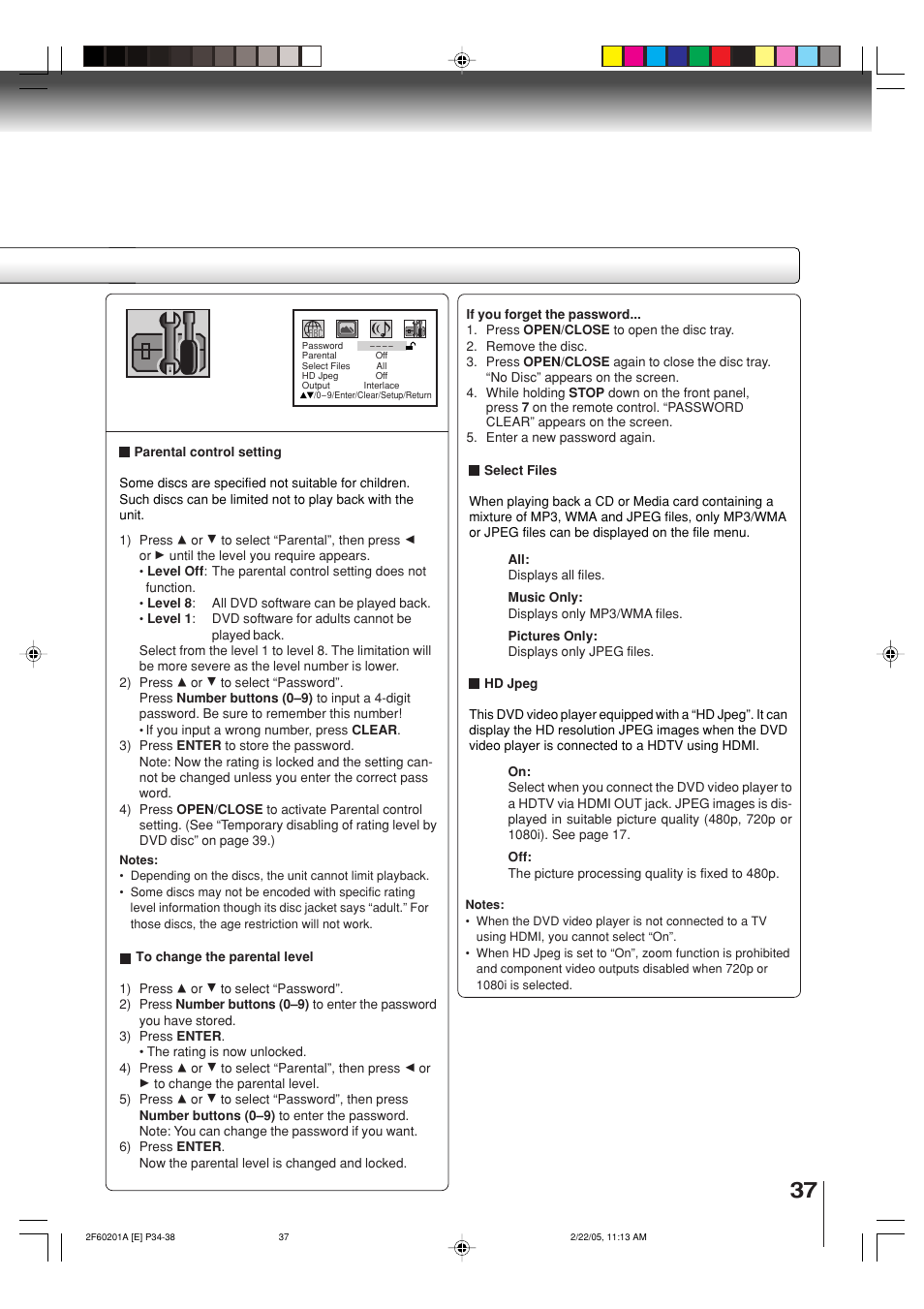Toshiba SD-5980SU User Manual | Page 37 / 48