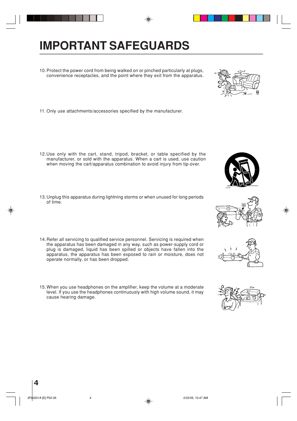 Important safeguards | Toshiba SD-5980SU User Manual | Page 4 / 48