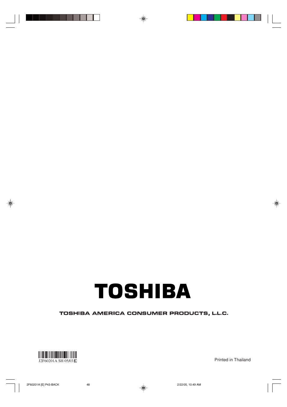 Toshiba SD-5980SU User Manual | Page 48 / 48