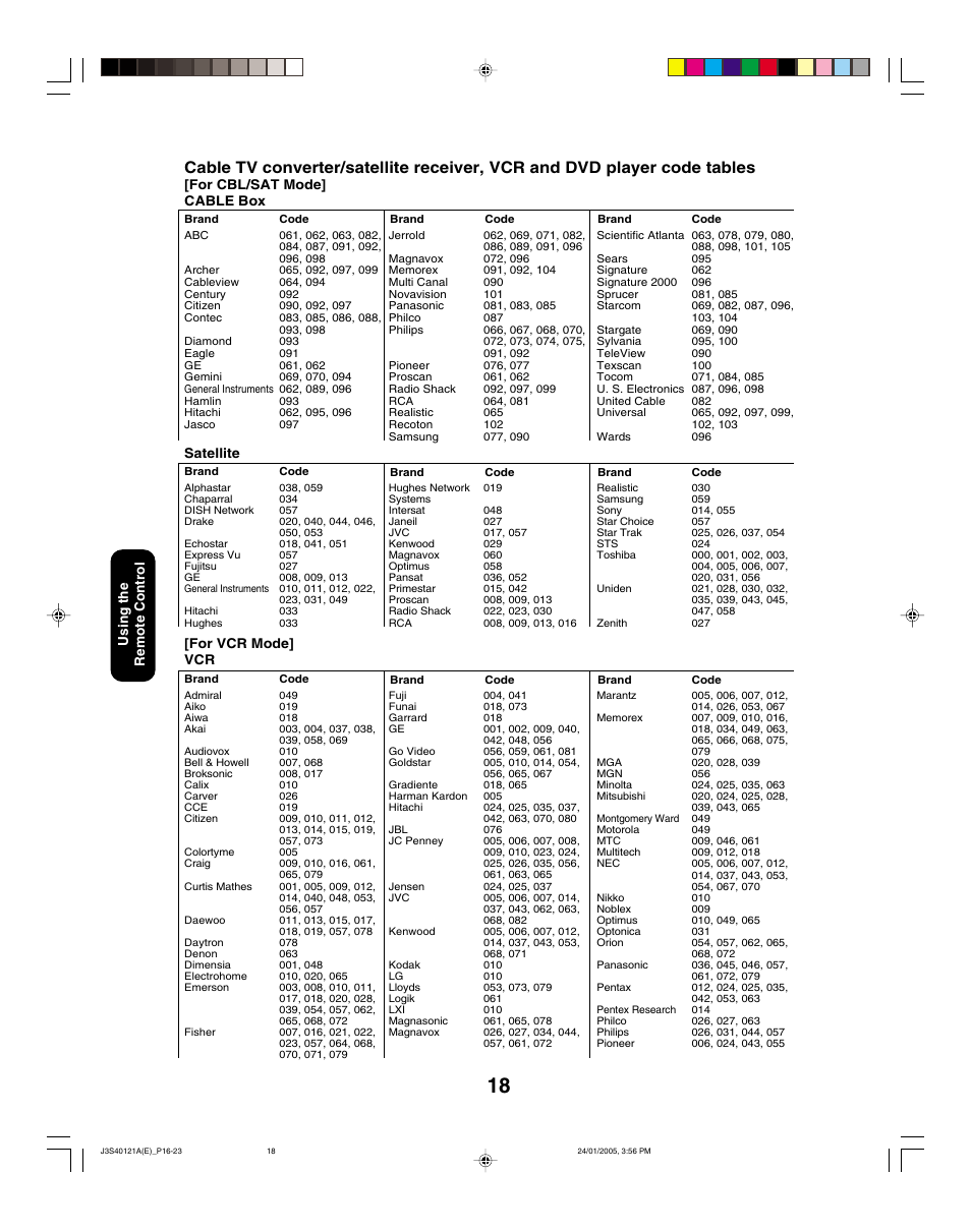 Toshiba 30HF85 User Manual | Page 18 / 44