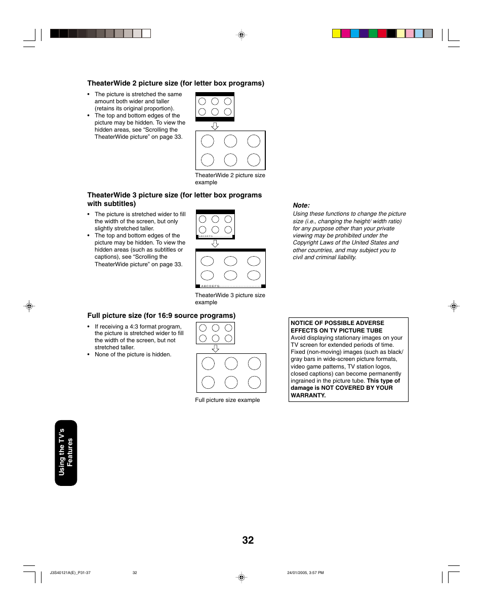 Toshiba 30HF85 User Manual | Page 32 / 44