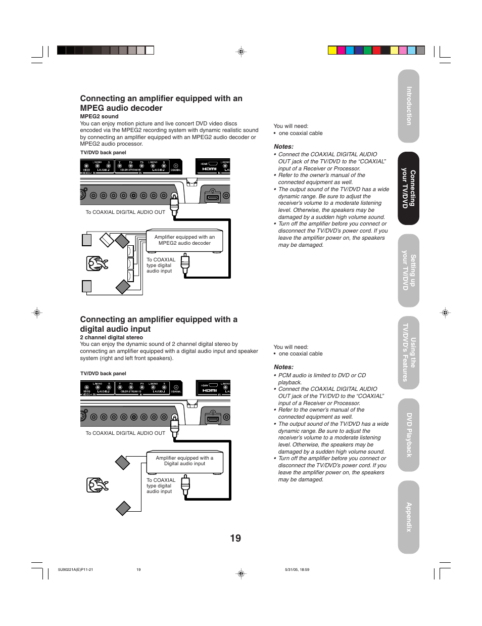 Toshiba 20HLV15 User Manual | Page 19 / 64