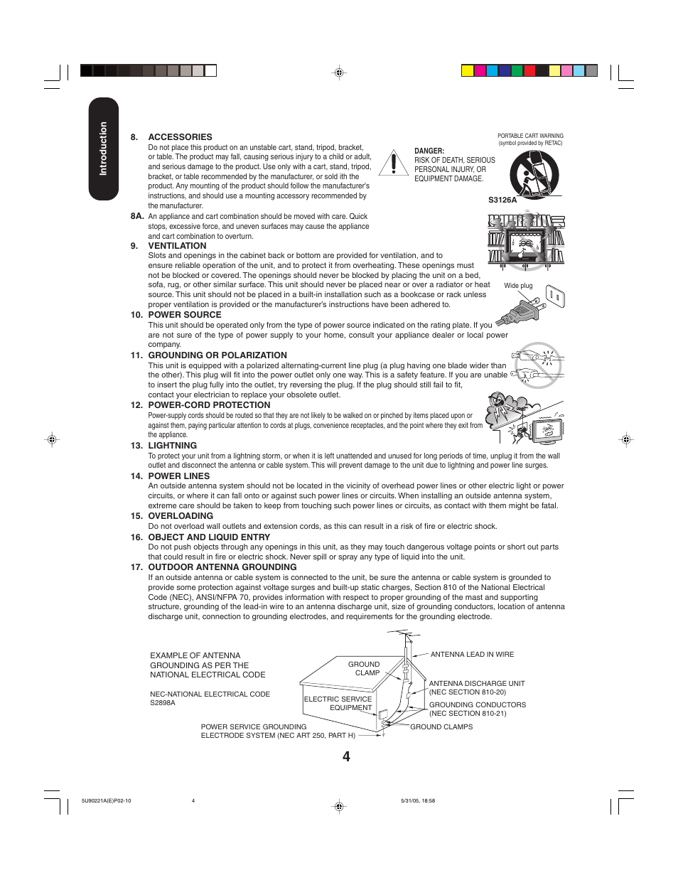 Toshiba 20HLV15 User Manual | Page 4 / 64