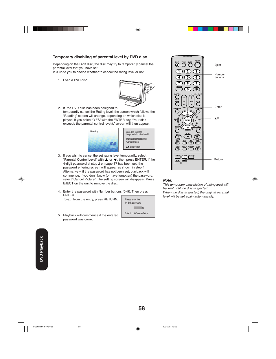 Toshiba 20HLV15 User Manual | Page 58 / 64