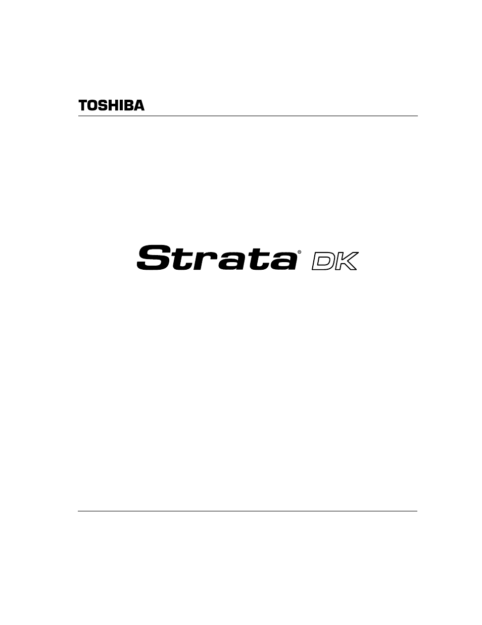 Toshiba Strata DK User Manual | 134 pages