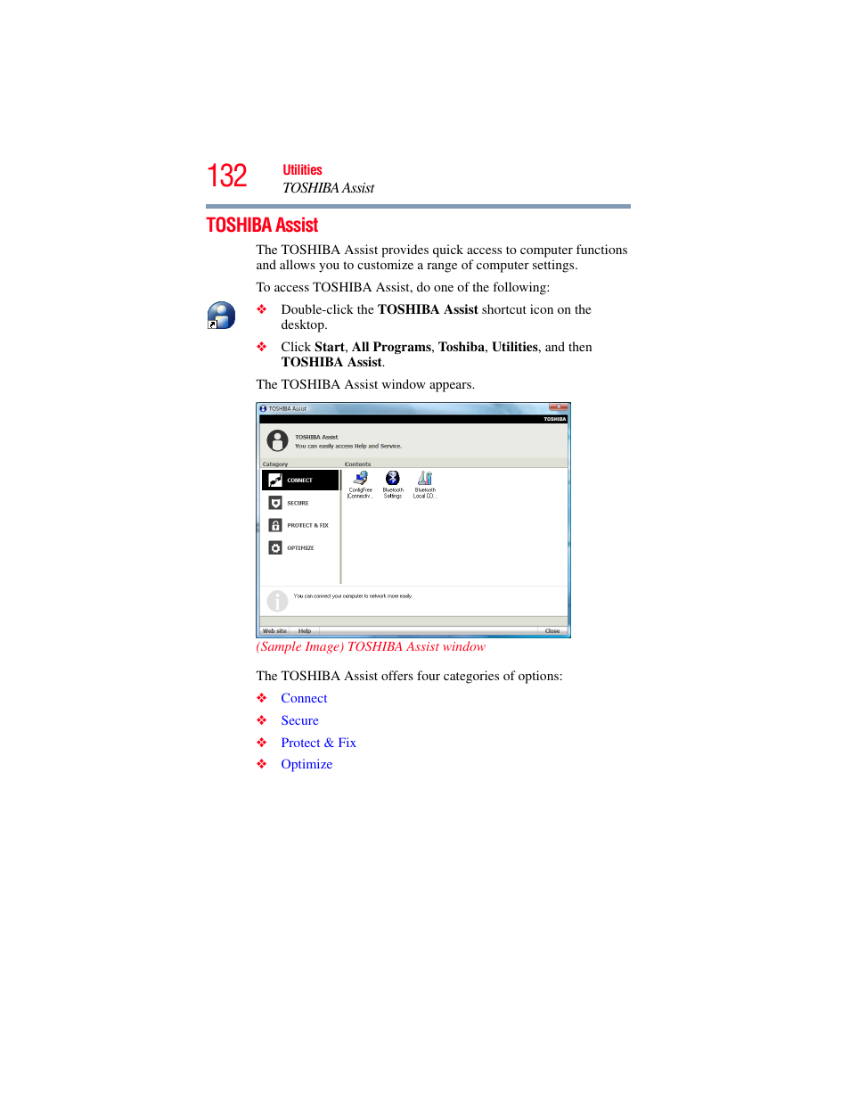 Toshiba assist | Toshiba X205 User Manual | Page 132 / 233