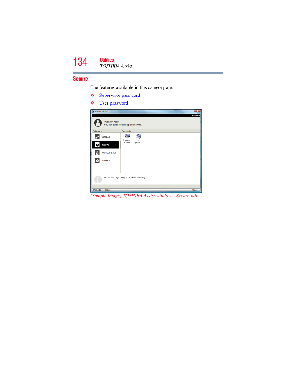 Secure | Toshiba X205 User Manual | Page 134 / 233