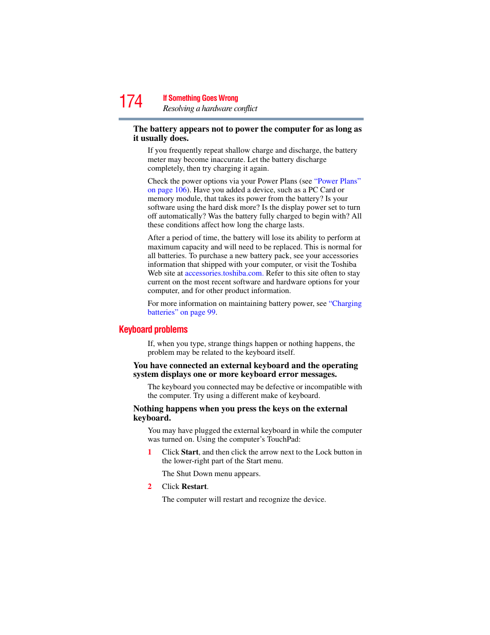 Keyboard problems | Toshiba X205 User Manual | Page 174 / 233