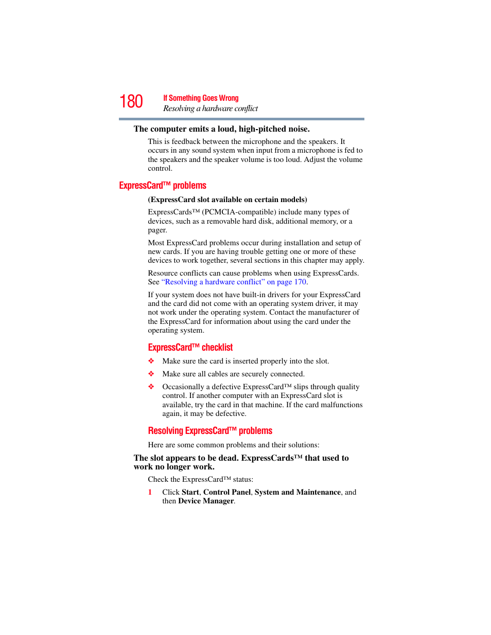 Expresscard™ problems | Toshiba X205 User Manual | Page 180 / 233