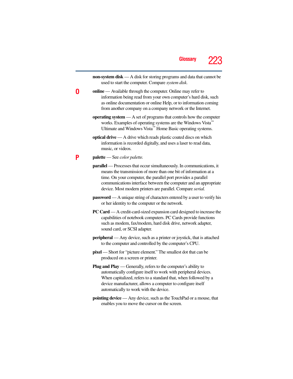 Toshiba X205 User Manual | Page 223 / 233