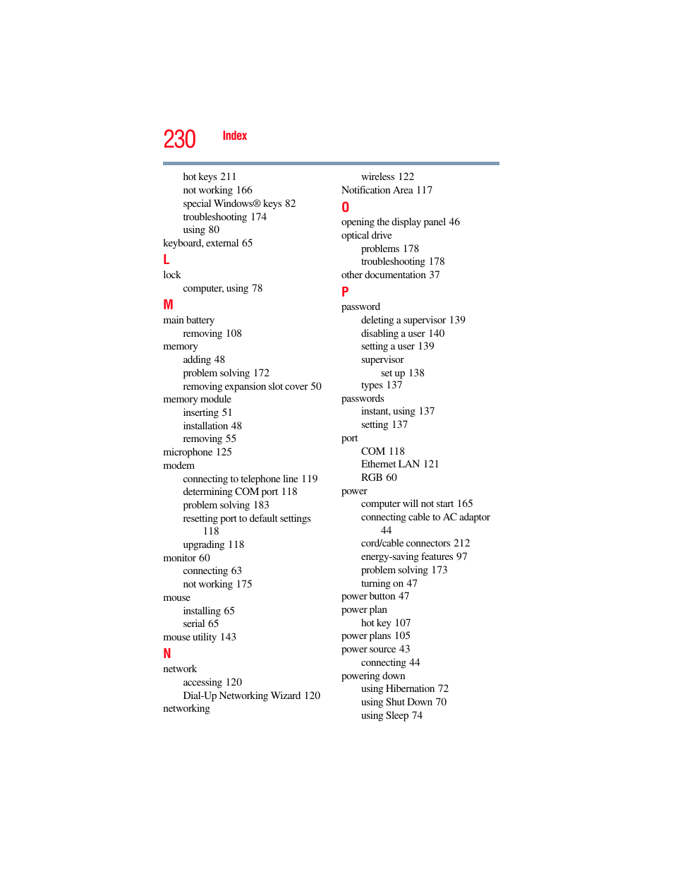 Toshiba X205 User Manual | Page 230 / 233
