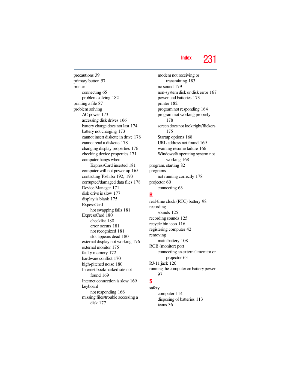 Toshiba X205 User Manual | Page 231 / 233