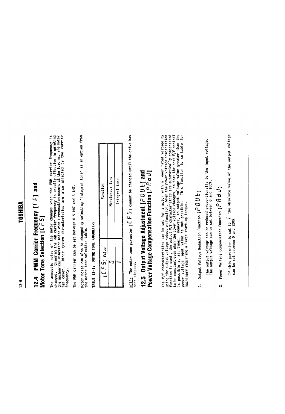 C f 5, 6 toshiba, P o u b | P r d j | Toshiba VF-SX User Manual | Page 127 / 170