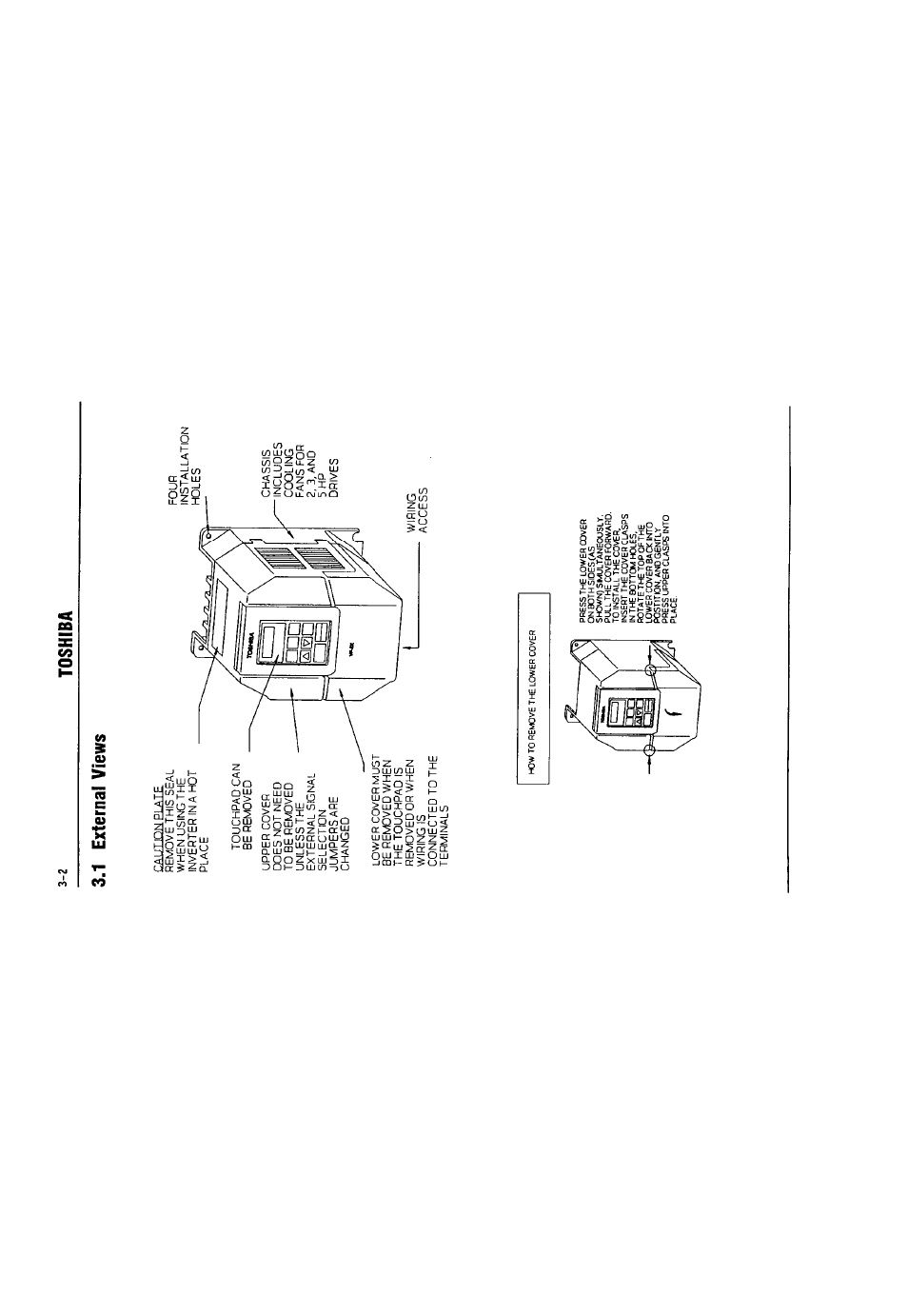 1 external views, 1 external views -2, Toshiba | Toshiba VF-SX User Manual | Page 13 / 170