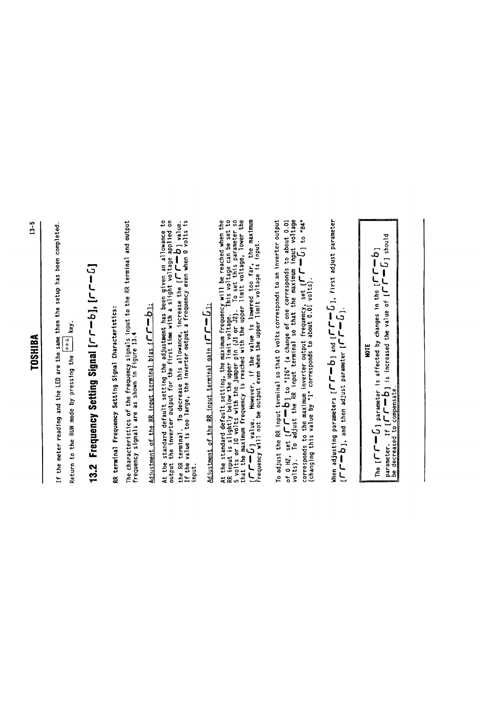 2 frequency setting signal [rr—b], [ri—c, 2 frequency setting signal [rr—b, R r — c ] -5 | Toshiba 13-5 | Toshiba VF-SX User Manual | Page 138 / 170