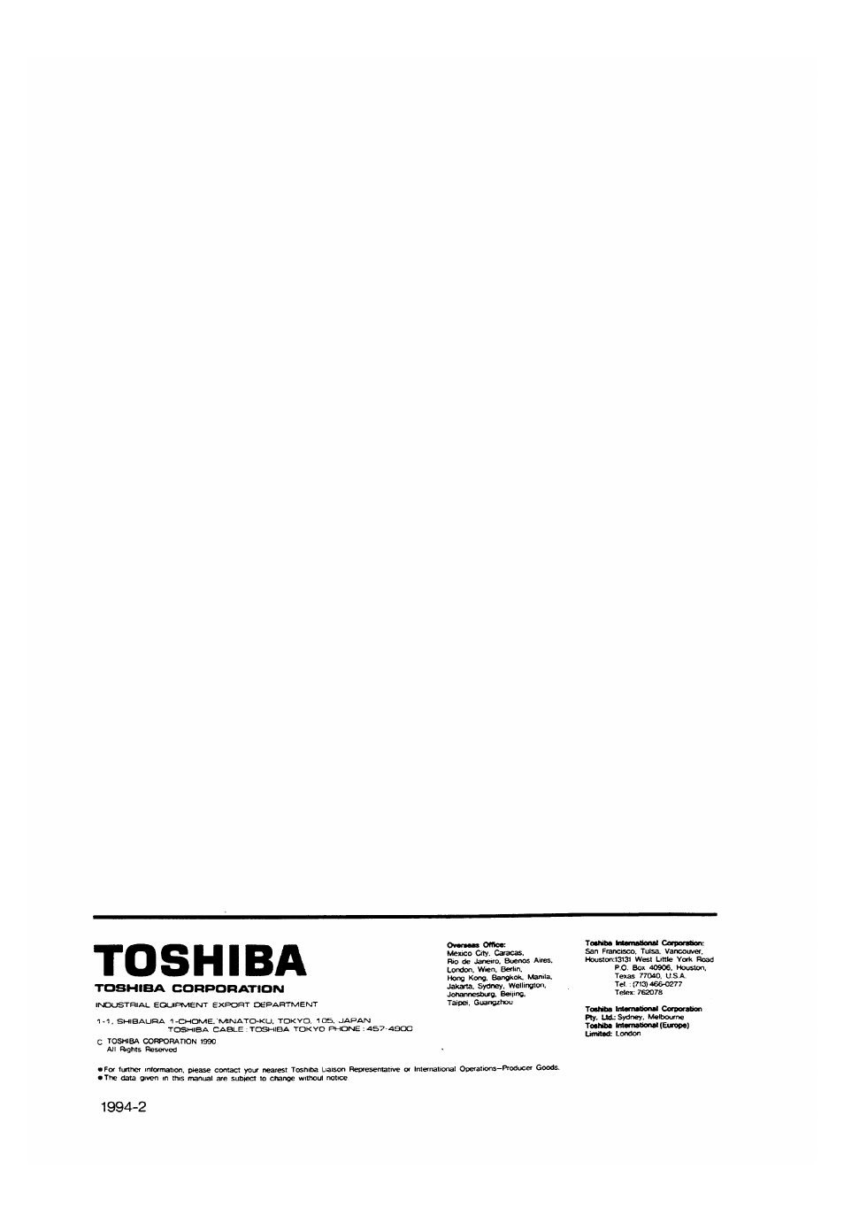 Toshiba VF-SX User Manual | Page 170 / 170