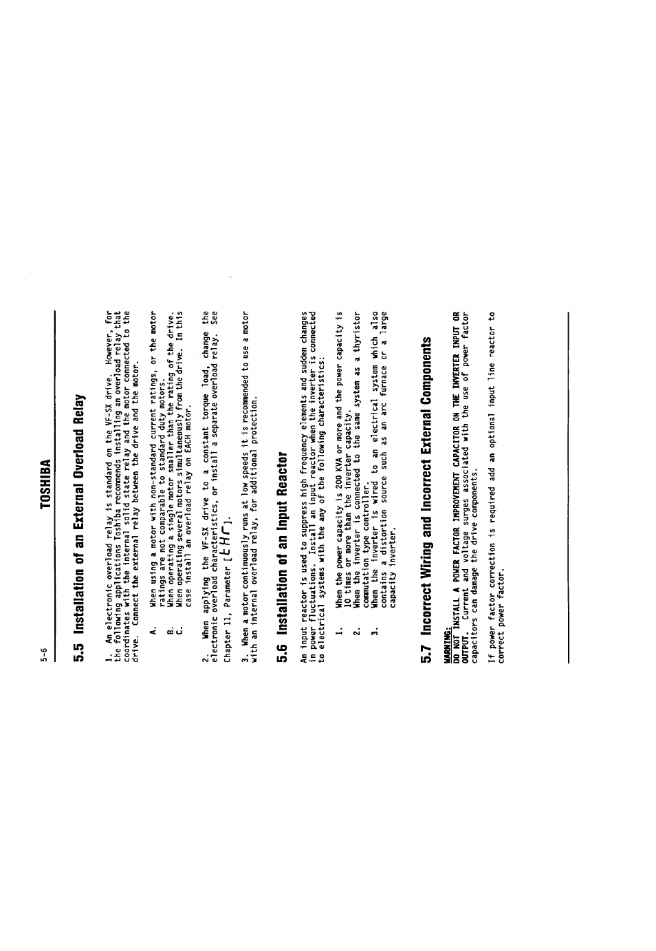 5 installation of an external overload relay, 6 installation of an input reactor, Bhrj | Toshiba | Toshiba VF-SX User Manual | Page 25 / 170