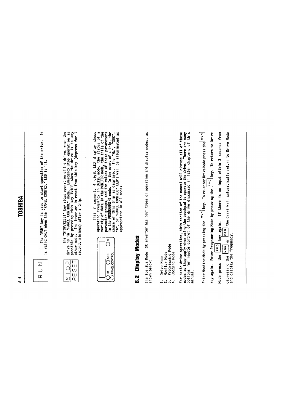 2 display modes, 2 display modes -4, Toshiba | L“°"l | Toshiba VF-SX User Manual | Page 49 / 170