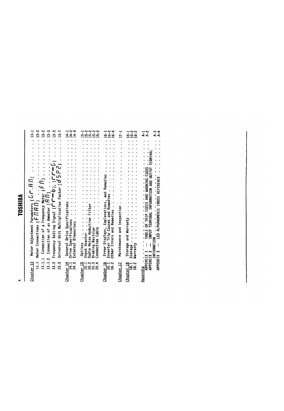 F fl, Toshiba | Toshiba VF-SX User Manual | Page 5 / 170