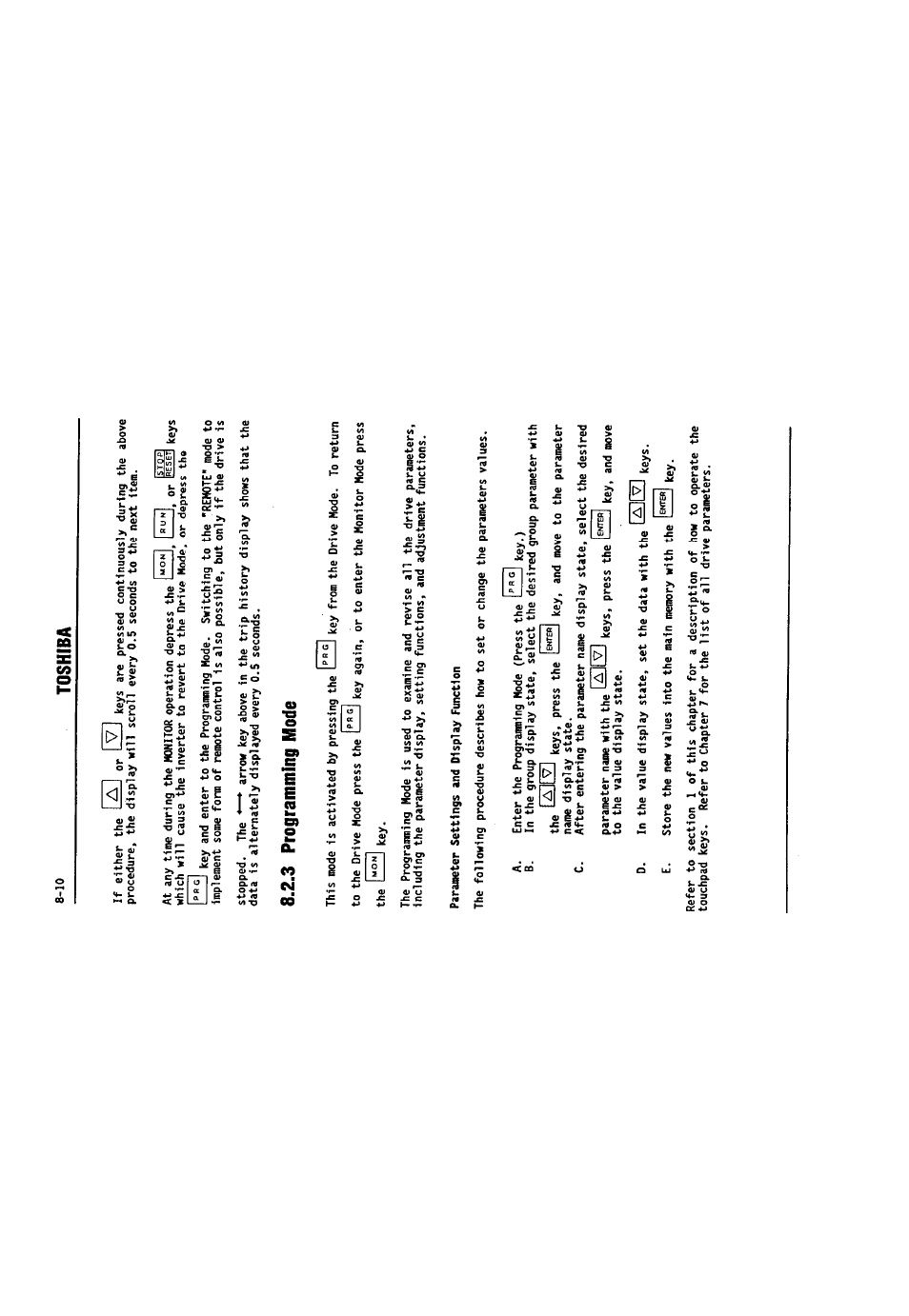 3 programming mode, 3 programming mode -10, Toshiba | Toshiba VF-SX User Manual | Page 55 / 170