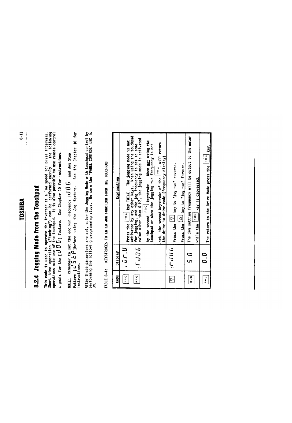 4 jogging mode from the touchpad, 4 jogging mode from the touchpad -11, Eeh s | Ezzl, Eeel, Toshiba | Toshiba VF-SX User Manual | Page 56 / 170