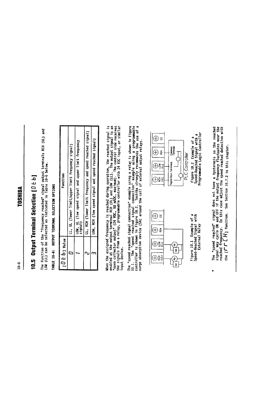 5 output terminal selection [01 b, 5 output terminal selection, O t b | Toshiba, 0 b b, I ~ f ~ c h | Toshiba VF-SX User Manual | Page 93 / 170