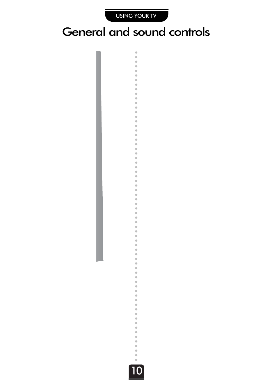 General and sound controls | Toshiba 32ZD26P User Manual | Page 10 / 24