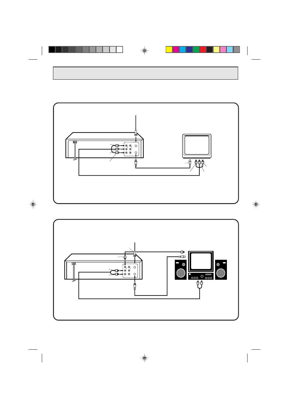 Audio/video connections, Audio/video connection, Stereo amplifier connections | Toshiba W525 User Manual | Page 14 / 28