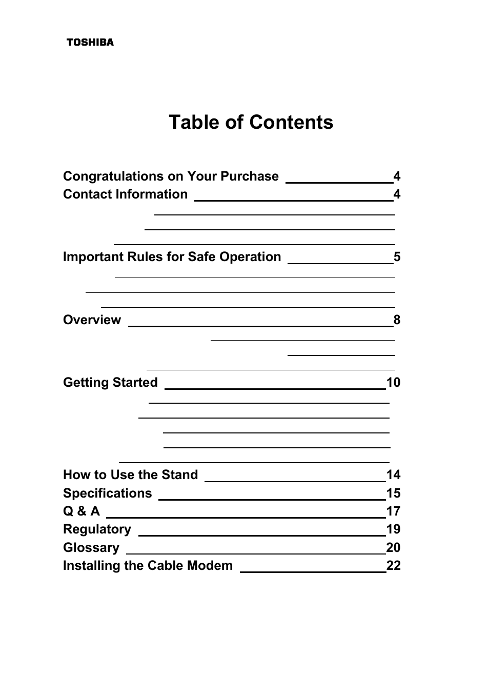 Toshiba DAZ8821F/S User Manual | Page 3 / 22