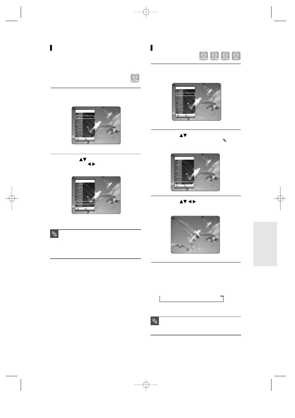 Zooming-in, Changing the camera angle | Toshiba D-R3 User Manual | Page 56 / 89