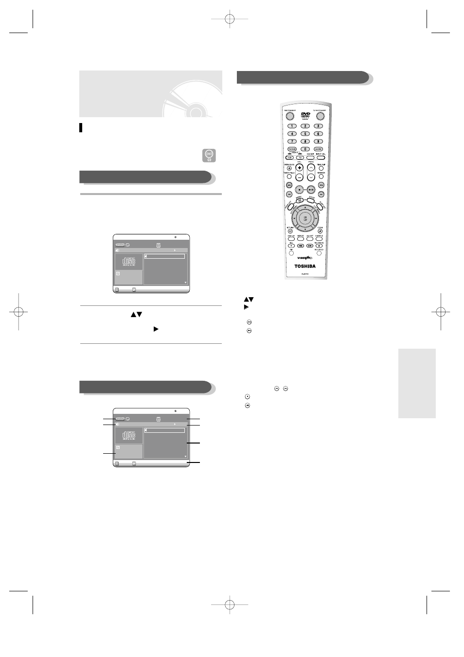 Playing an audio cd/mp3, Playing an audio cd (cd-da)/mp3 | Toshiba D-R3 User Manual | Page 60 / 89