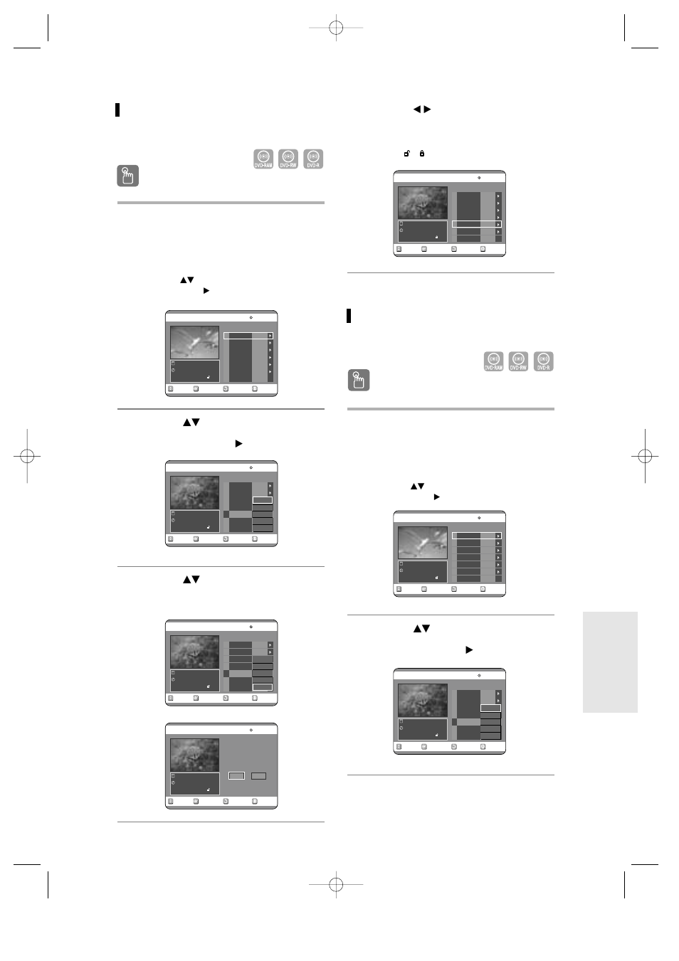 Locking(protecting) a title, Deleting a title, Using the title list button | English, Using the menu button, Editing, The title list screen is displayed, Press the menu button | Toshiba D-R3 User Manual | Page 68 / 89