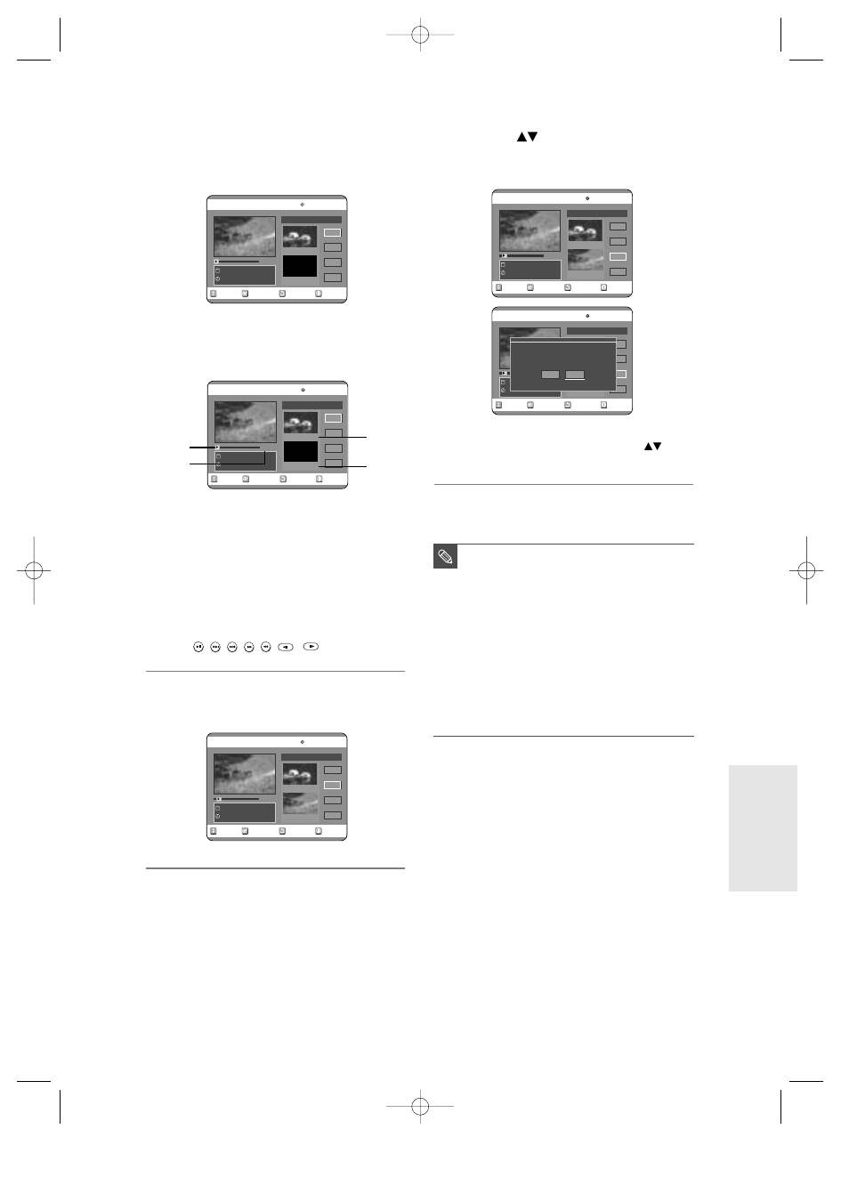 English, Press the ok button at the starting point, Press the ok button at the end point | Edit title list screen elements, Editing | Toshiba D-R3 User Manual | Page 70 / 89