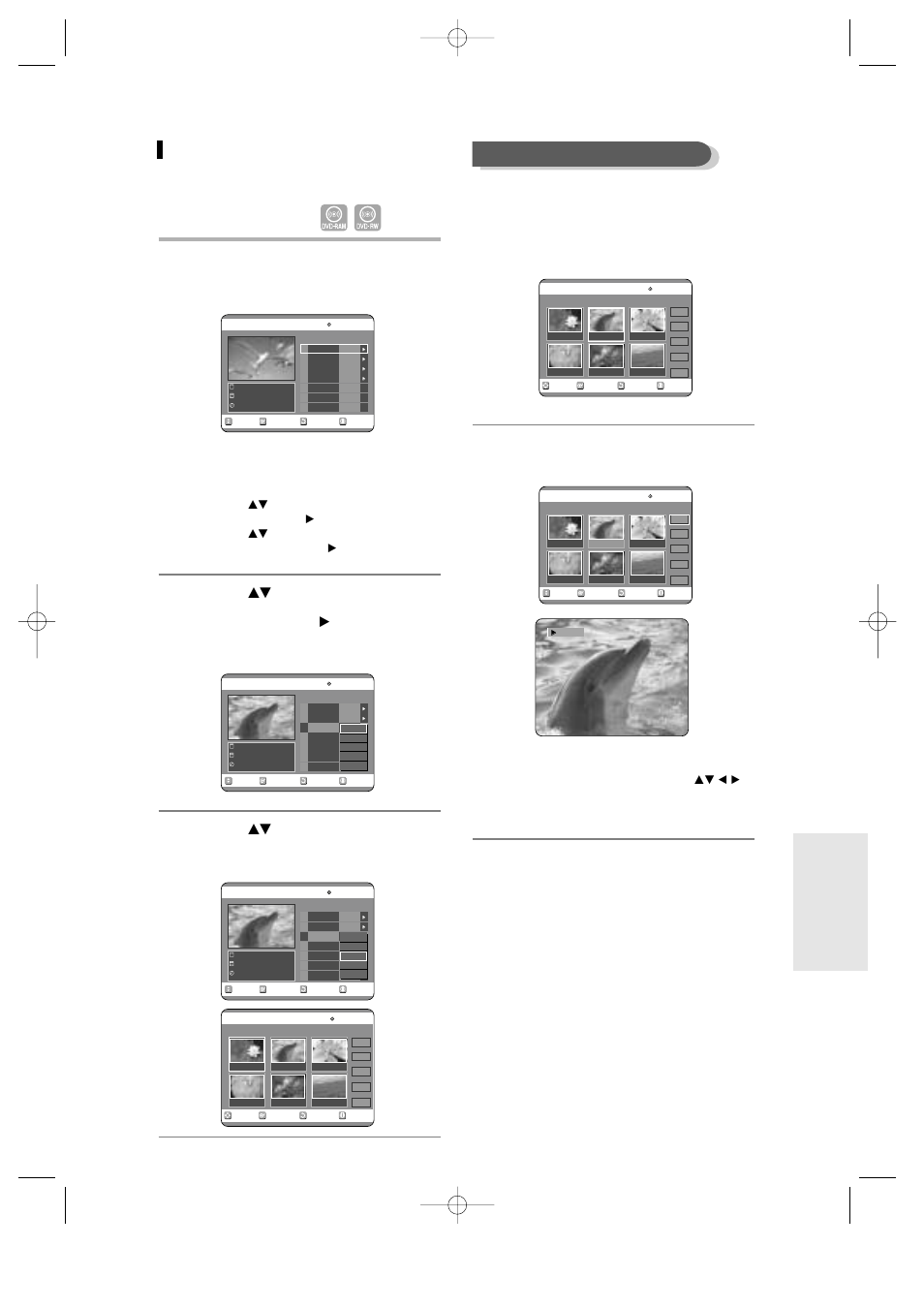 Editing a scene for the playlist, Playing a selected scene, English | Press the ok button, Using the menu button, Editing, The edit playlist screen is displayed, Press the menu button when the disc has stopped, The edit scene screen is displayed, Vr mode) | Toshiba D-R3 User Manual | Page 74 / 89