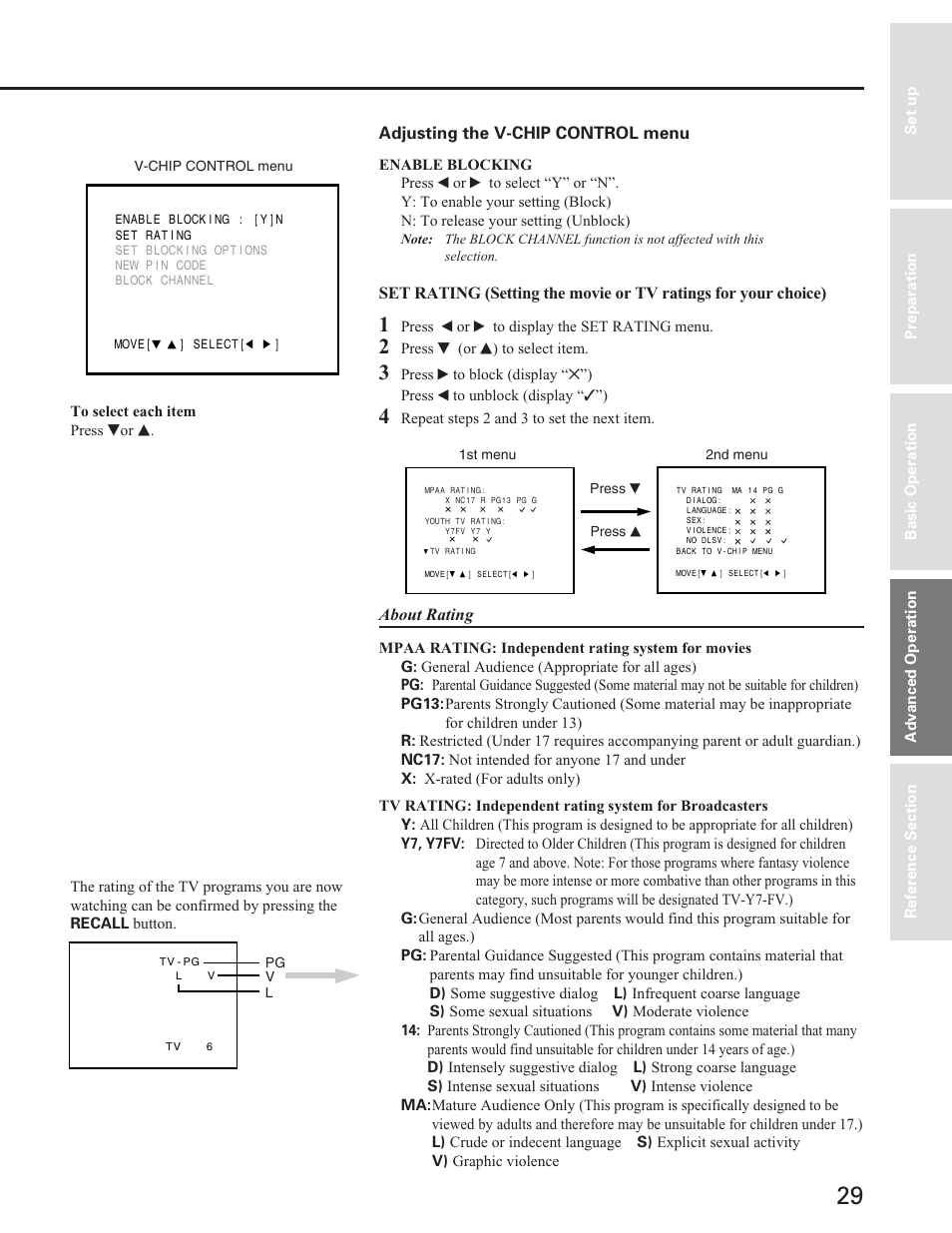 Toshiba Color Television 27A40 User Manual | Page 29 / 36