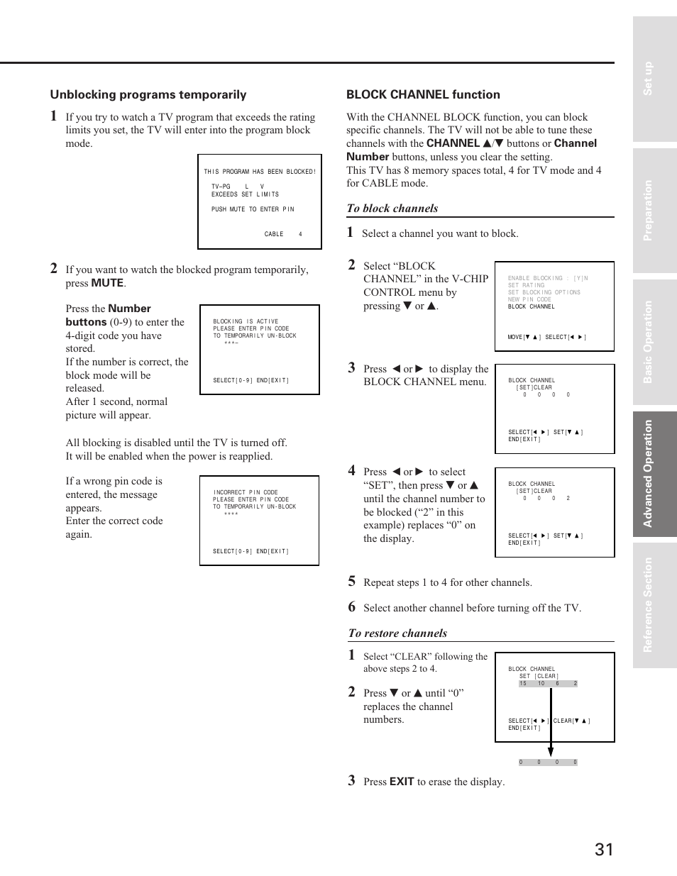 Toshiba Color Television 27A40 User Manual | Page 31 / 36