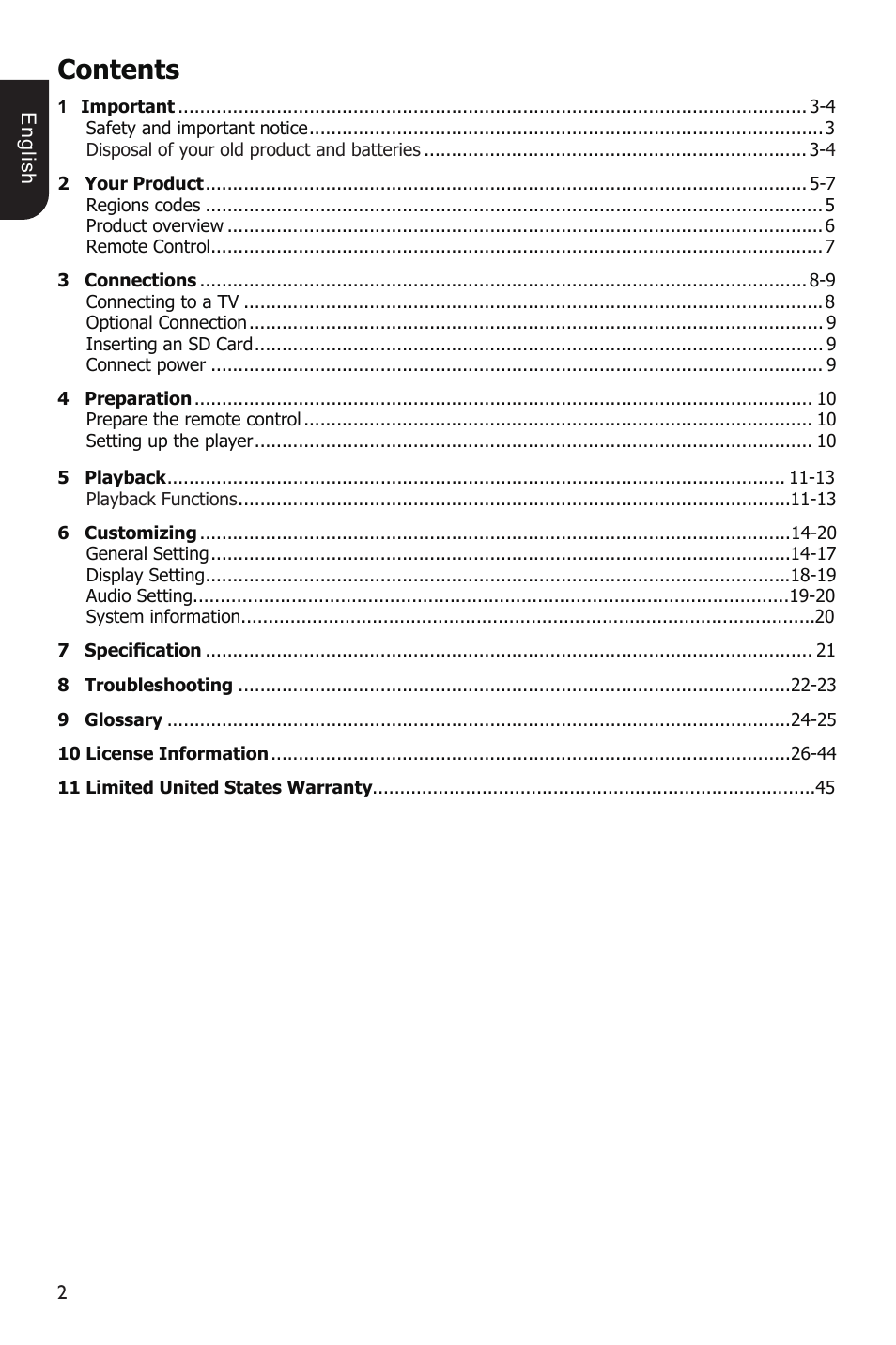 Toshiba BDX1100KU User Manual | Page 2 / 46