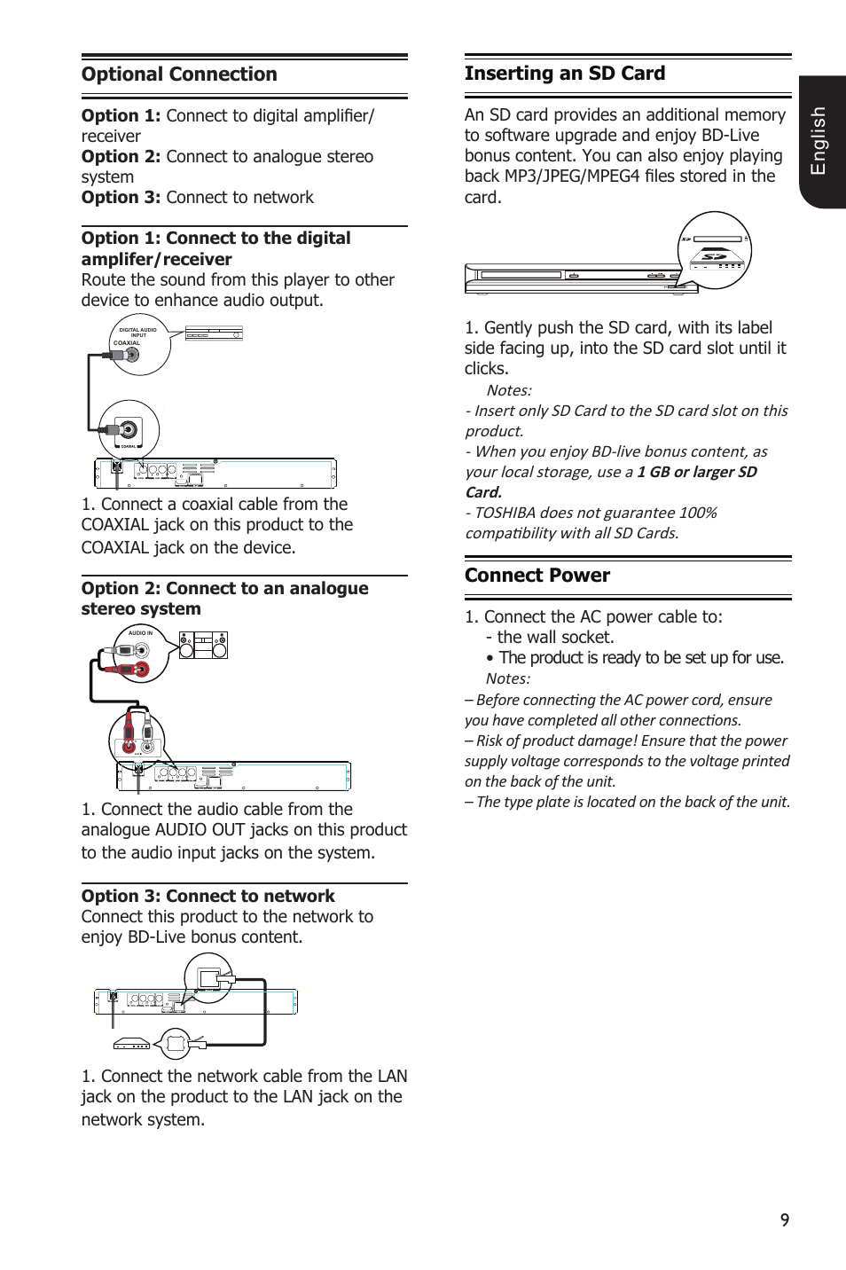 Toshiba BDX1100KU User Manual | Page 9 / 46