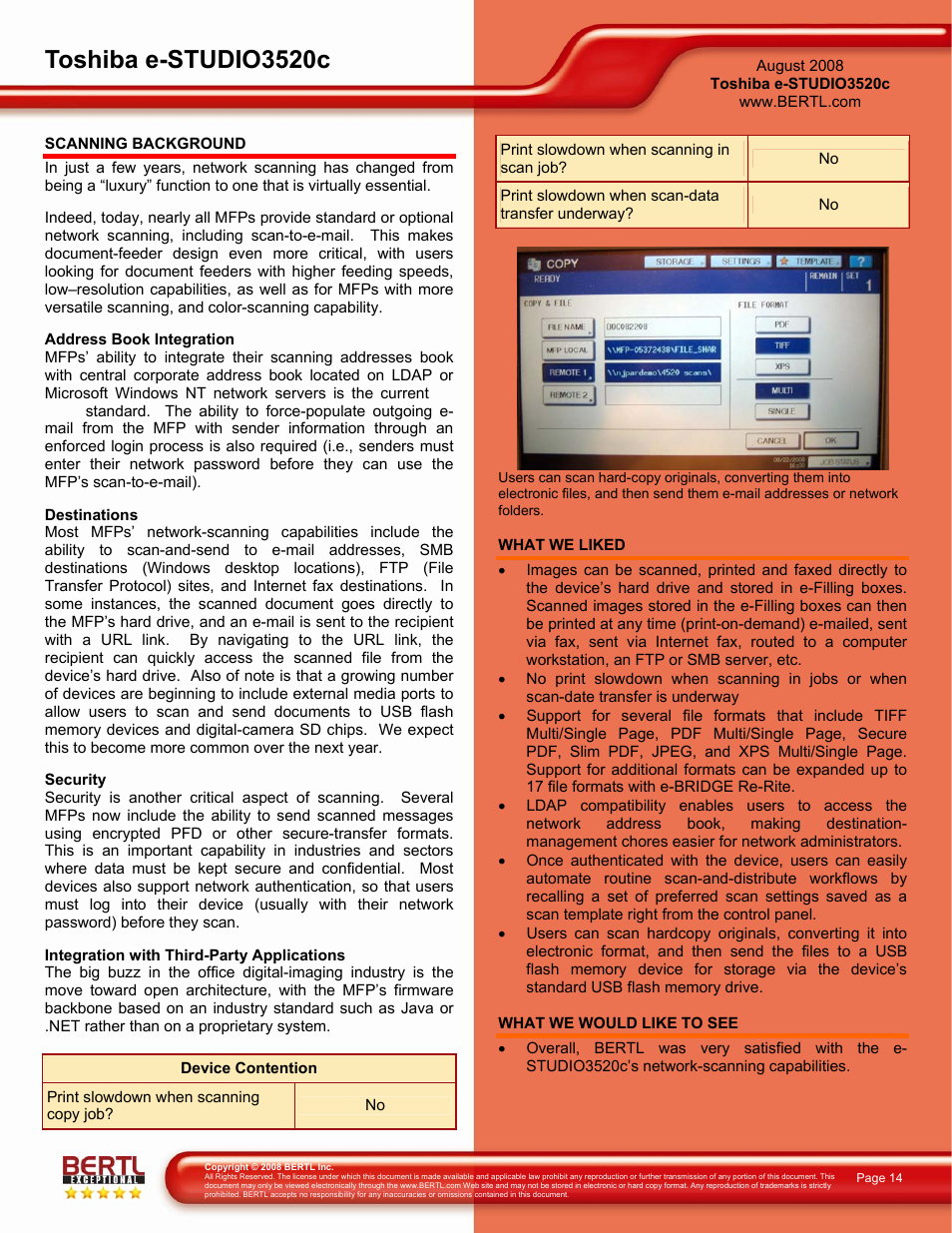 Toshiba e-studio3520c | Toshiba 3520C User Manual | Page 14 / 38